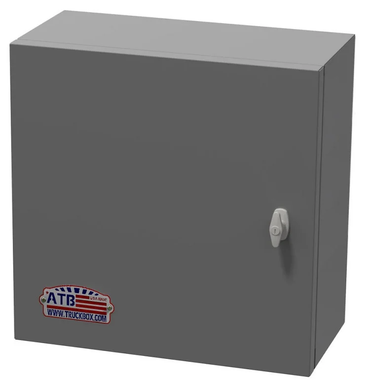 [S-EC41B-D-361236SL-G] S-EC41B - Steel Electric Enclosure Cabinet (With False Back Panel), Single Side Open Doors with SS T-Twist Lock, Powder Coated Medium Gray Finish (36, 36, Non-Vented)