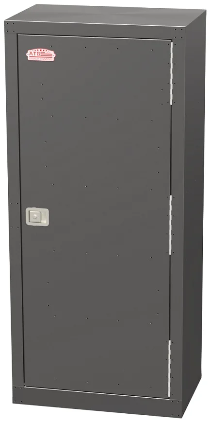 [S-MS21-801832R-V4] S-MS21 - 18g Galvanize Machine Storage Cabinet, HD Design, Spray Can Holder & Door Shelves, Single Door with Slam Latch and Galvanized Finish (18, 32, 4 Shelves, No Drawers)