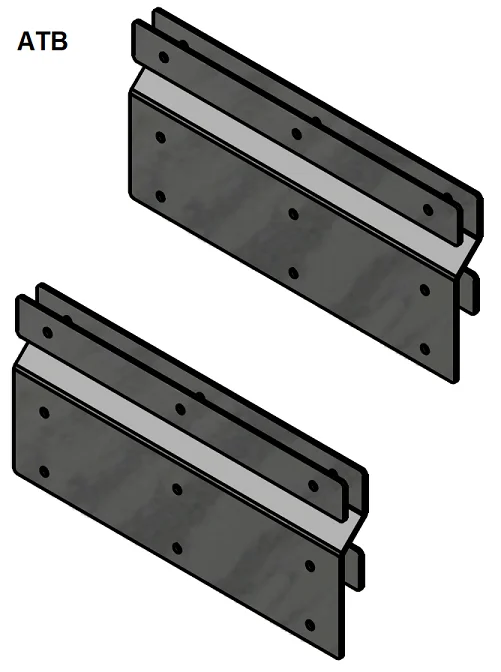 M2450UD - 3/16" Aluminum Underbody Side Mounting Kit - Grade 8 Hardware Included