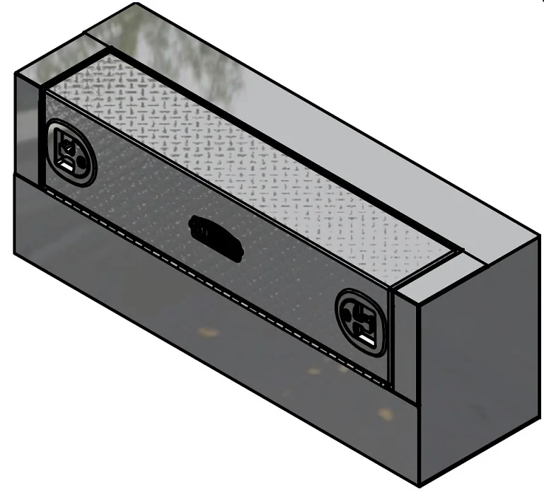 [A-FI41-181446SDL-TBX] A-FI4 - Aluminum Pickup Fender Inside Toolbox, Powder Coated MX-Black (46W, Driver-Left)