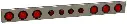 SS-LB4L - Stainless Steel Mirror Finish Light Bar Rack, Red LEDs
