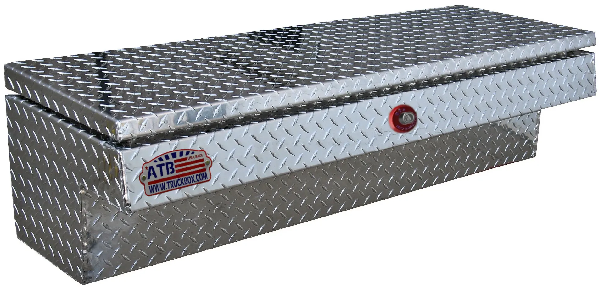 A-HS3 - 16"H x 17"D - Aluminum Heavy Duty Side Mount Toolboxes, High Capacity, Top Open Lid with Advanced Push Button Lock, Pro-Sliding Tray & Mounting Hardware, Diamond TP/Powder Coat Finish