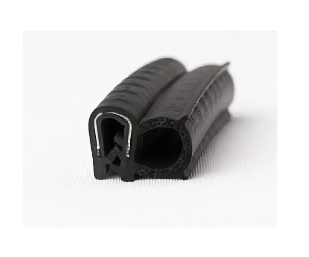 [1A120-58-12-B] 1A120-58-12-B - EPDM Solid Rubber Trim Gasket Side Bulb Seal (Push-on 90 Deg.) .120 Edge x 5/8 OD Bulb Black (164' Rolls) Sold Per Foot