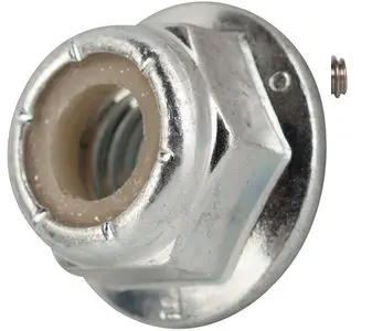 [1A430] 1A430 #10-24 Grade 18-8 Stainless Steel Nylon Insert Flange Nut