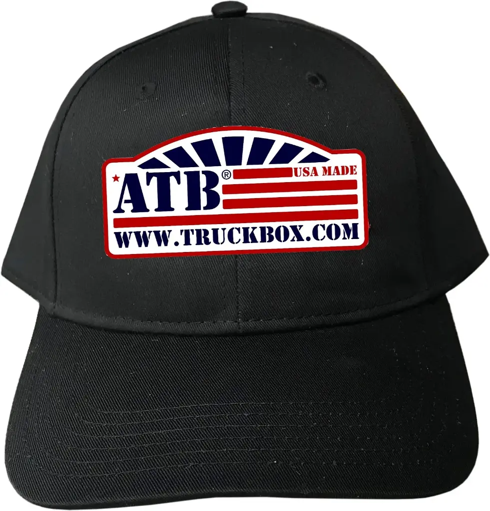 [6P-LC-B-A] ATB Sports Low Profile Black Cap - Two-Color Printed Front- Fits All 