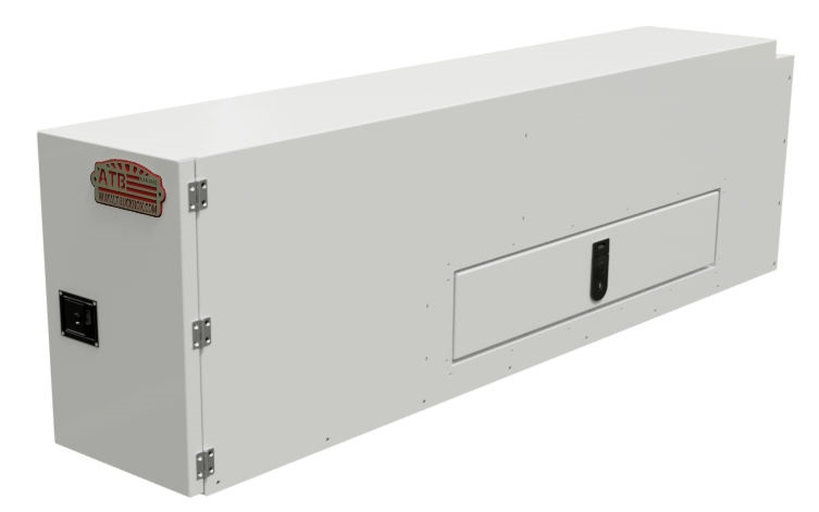[A-DF42-206412LCN-SWX3] A-DF42 - 20"H x 64"D x12"W – Aluminum Pickup Drawer Fender Toolbox, HD, All Smooth Finish, 3 Drawers, Side Open Door, (Driver Side) with SS Handle Lock, Fender Drop Open Comp & P-Handle Lock, Back Notched & Powder Coated X- White