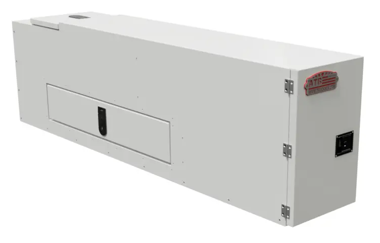 [A-DF42-207412RCN-SWX3] A-DF42 - 20"H x 74"D x12"W - Aluminum Drawer Fender Toolbox, All Smooth Finish, 3 Drawers, Passenger Side, P-Handle Lock & Compartment - Fender & Back, Powder Coated X- White
