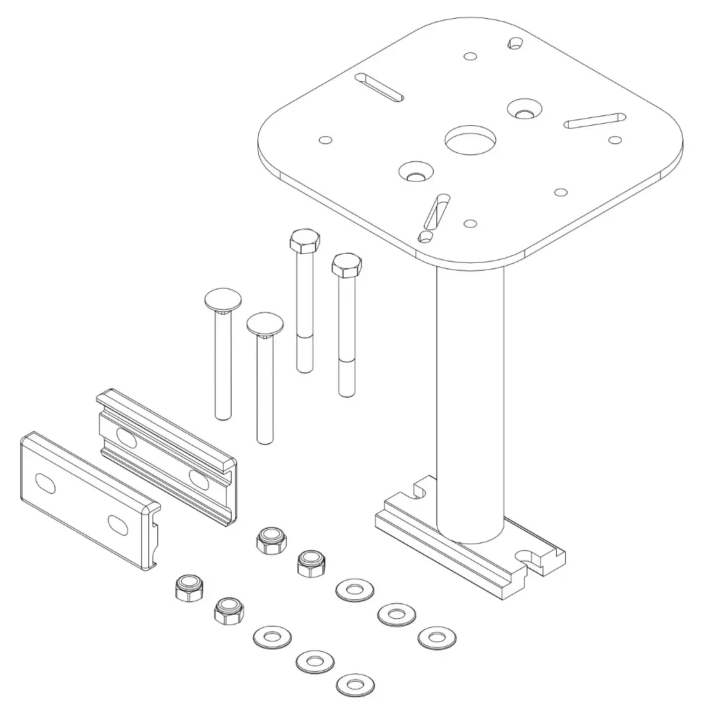 [ATB-ASH-8125-W] Prime Design ASH-8125 - Strobe Light Holder 9" Universal Mounting Bracket Kit