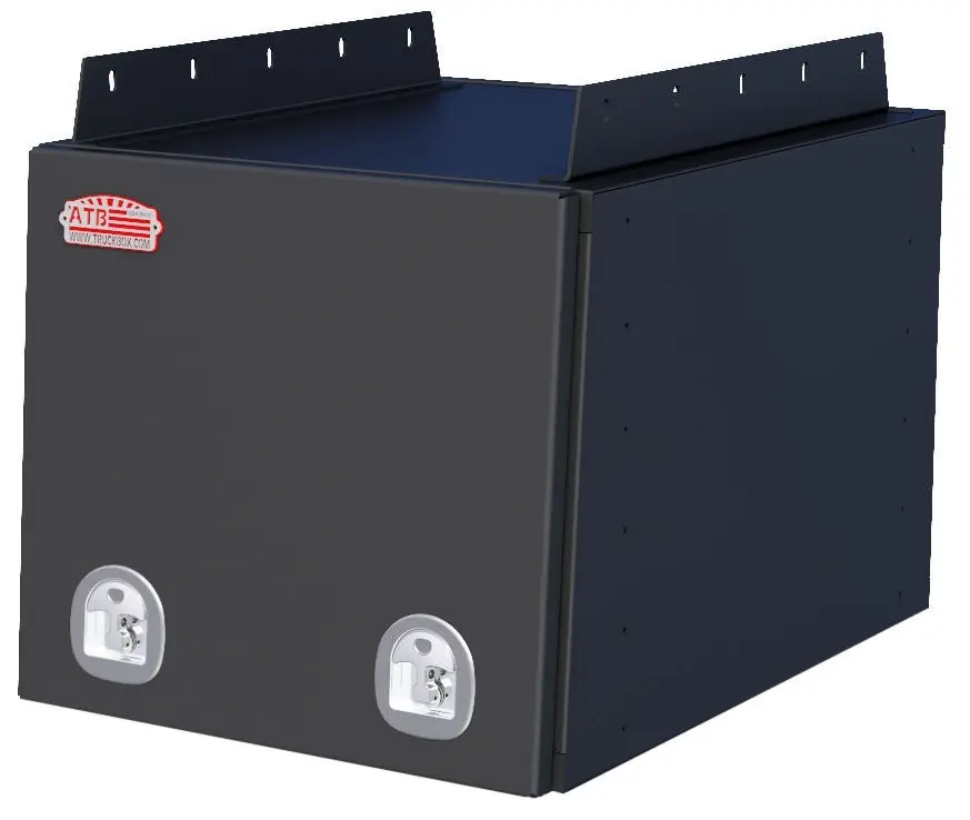 [A-UK51R-284159ST-T1BX] A-UK51 - 28"H x 41"D x 59"W - Aluminum UTV Camper Topper (Fits Polaris 1000 Ranger/Can-am-DEF), Single Top Hinged Back Door (Access from back of UTV) and with Adjustable Shelf, Powder Coated MX-Black.