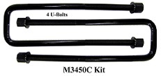 [M3450C] M3450C 5/8" U-Bolt Mount Kit, 3-5/8"CC x 14-1/4"ID Length, Four U-Bolts, Washer & Nuts, for Cargo Boxes C-Frame Installation Mount Application.
