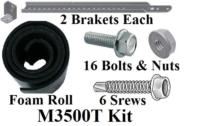 [M3500T] M3500T Top Mount Utility Box Installation Mounting Kit for Top Mount Rail Application.