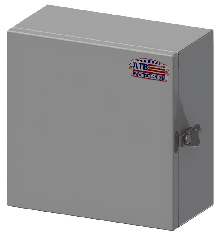 [S-EC31-A-16816SL-G] S-EC31 - 16"H x 8"D x 16"W - Steel Electric Enclosure Cabinet (Without False Back Panel), All Smooth Powder Coated Dark Gray Finish, Single Side Open Door with Double Stainless Steel Twist Over-Center Lock.