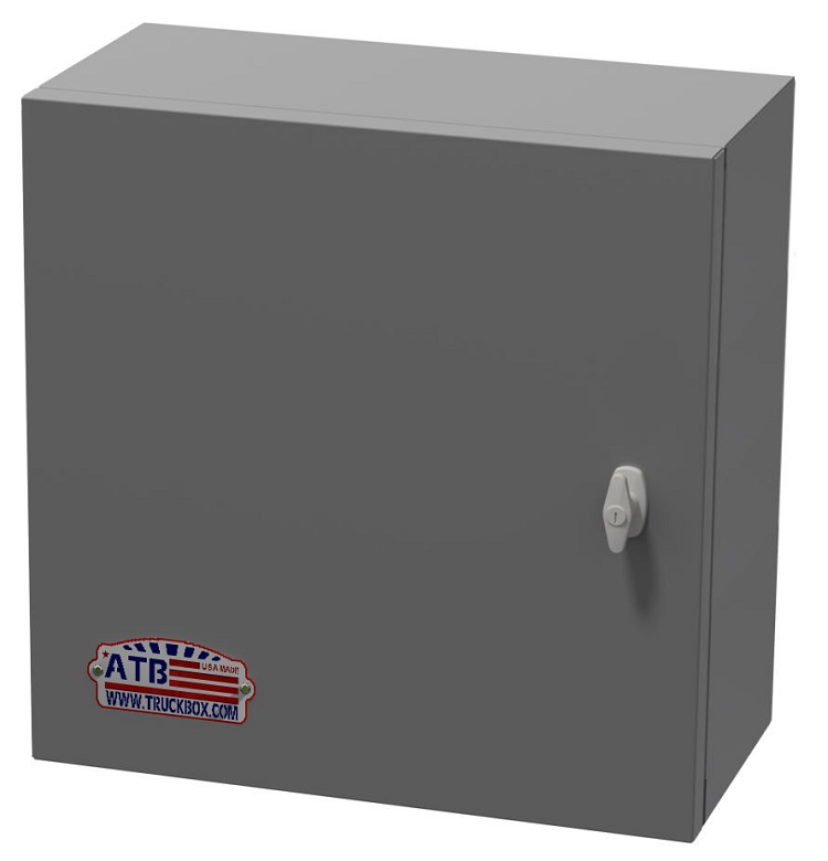 [S-EC41B-D-361236SL-G] S-EC41 - 36"H x 12"D x 36"W - Steel Electric Enclosure Cabinet (With False Back Panel), Single Side Open Doors with SS T-Twist Lock, Powder Coated Medium Gray Finish
