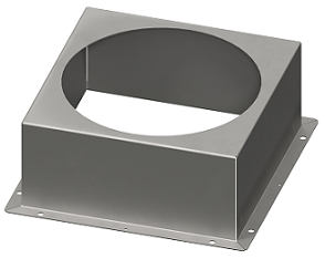 [SS-AB21-10-N] 10" Connection - 11" x 11" OD - 18g Stainless Steel Ceiling Air Box for Register