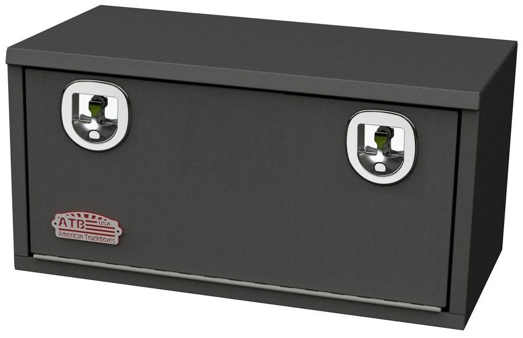 [S-SR55-242460DL-WX] S-SR55 - 24"H x 24"D x 60"W - 12g Steel Semi Truck Super HD Trailer Toolbox, Double Left Side Open Doors, SS Bar Latch Locks, Powder Coated X-White.