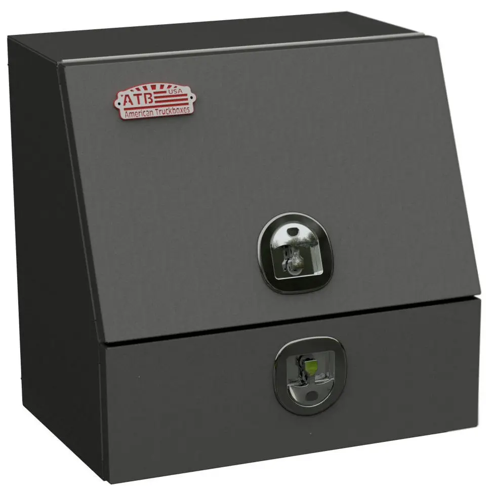 [S-DU41-RX-211624SS-BX] S-DU41 21"H x 16"D x 24"W - Steel Drawer Utility HD Toolbox for 9620RX Tractor, No X in Endplates, Mounting Holes for Custom L-Bracket on Bottom, Single Top Hinged Door and Single Drawer, DT-T-Handle Locks and Powder Coated MX-Black Finish.