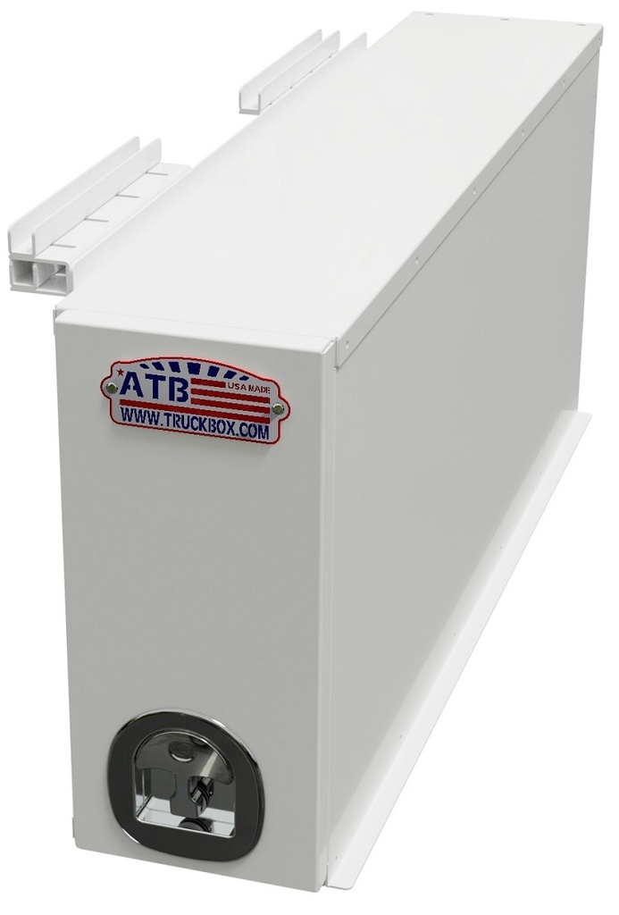 [A-DF42O-20549L-S2WX] A-DF42O - 20"H x 54"D x 9"W - Aluminum Pickup Drawer Fender HD Toolbox, All Smooth Finish, Tool Organizer Pull Open Left Door/Drawer and with SS DT-T-Handle Lock & Powder Coated X-White.