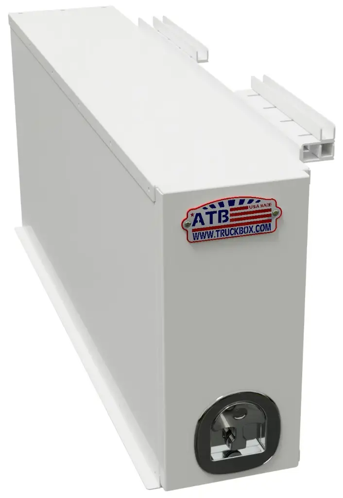 [A-DF42O-20549R-S2WX] A-DF42O - 20"H x 54"D x 9"W - Aluminum Pickup Drawer Fender HD Toolbox, All Smooth Finish, Tool Organizer Pull Open Right Door/Drawer and with SS DT-T-Handle Lock & Powder Coated X-White.