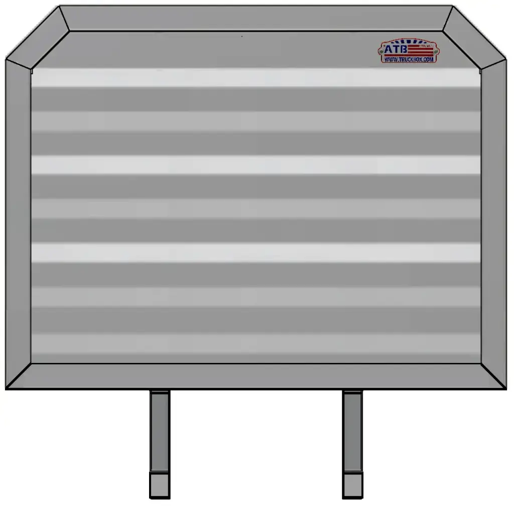 A-CR61 68"H x 7"D Aluminum Super HD Semi Truck Flat Cab Racks, Diamond Plate Finish with I-Beam Mounting Structure.