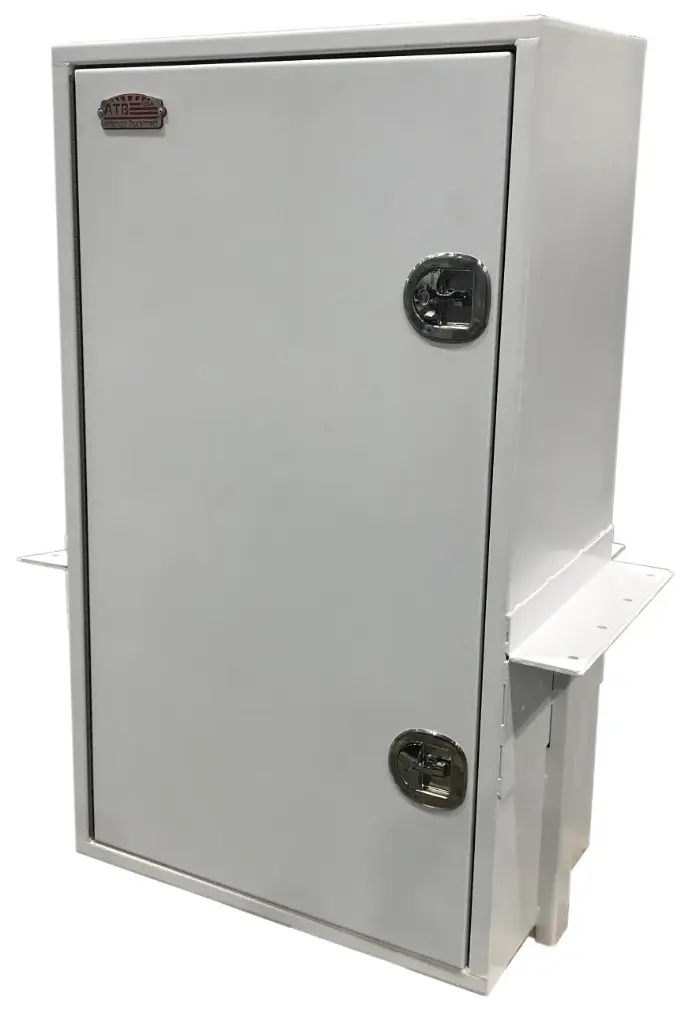 [S-SRD53M-652036SL-WX39] S-SRD53M - 65"H x 20"D x 36"W - Steel Shelf/Drawer Toolbox, M-Brackets, Single Left Side Doors with DT-Locks, 3 Shelves & 9 Drawers and Powder Coated MX-Black White.