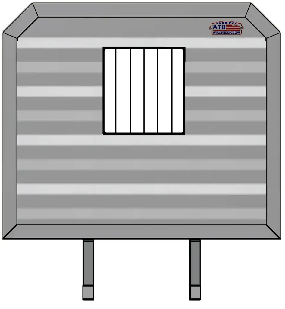 A-CR64 68"H x 7"D Aluminum Super HD Semi Truck Flat Cab Racks Diamond Plate Finish Window and I-Beam Mounting Structure.